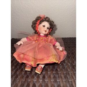 Marie Osmond Tiny Tot Porcelain Doll Remember Me Rose Bud Limited Edition 2003